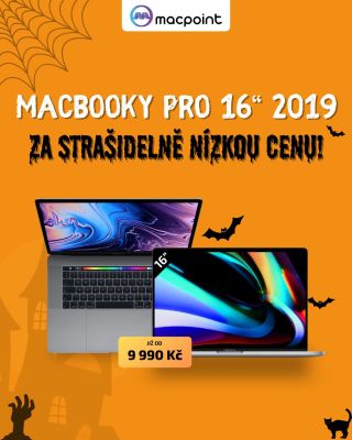 💻 MacBook Pro 16" 2019 za straaašidelně nízkou cenu! 🤩🎃 Stačí jedno kliknutí a magie výkonu ožije. 👻 MacBook Pro 16" 2019...