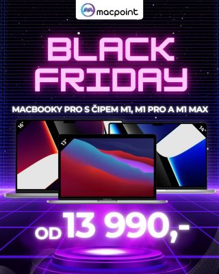 Black Friday na MacPoint! 🥳 MacBooky s čipy M1, M1 Pro a M1 Max teď pořídíte za neskutečně nízké ceny! 💻💥 ✅ Každý kus je...