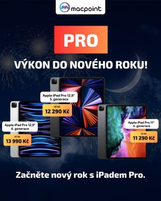 Nový rok chce víc výkonu 🥳⚡️ iPad Pro je připravený posunout vaše nápady, projekty i každodenní tempo. Rozjeďte nový rok...